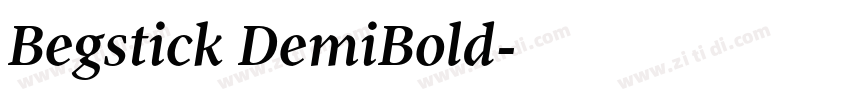 Begstick DemiBold字体转换